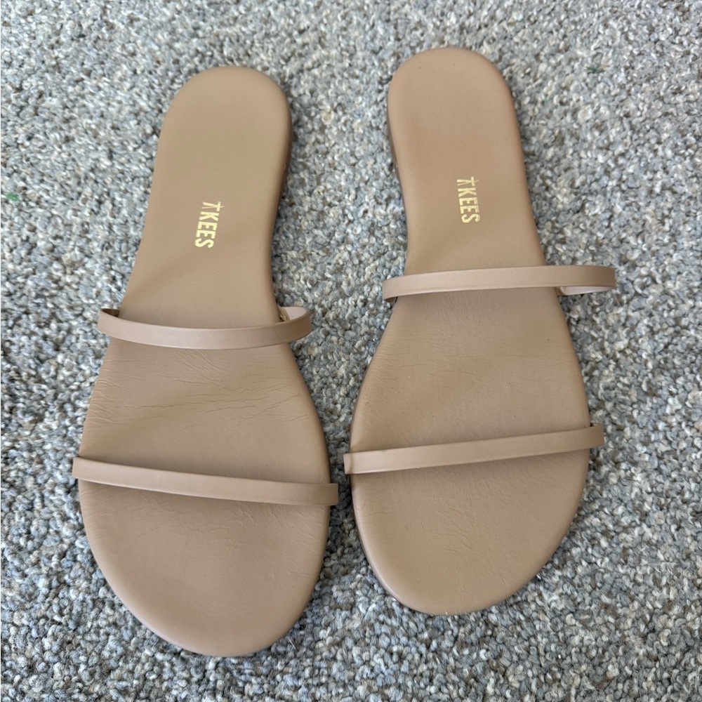 TKEES Women's Double Strap Brown Sandals